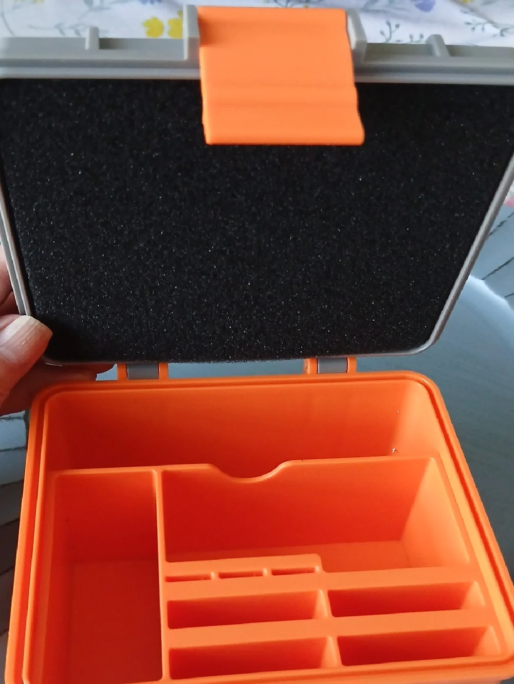 AnKangEra Sports Camera Storage Case Orange and Gray Portable Storage Box
